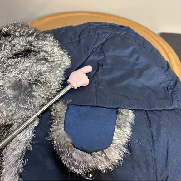 Vintage Real Rabbit Fur‎ Trapper Hat Ushanka Style Size 58 Warm Winter Cap - Picture 9 of 9